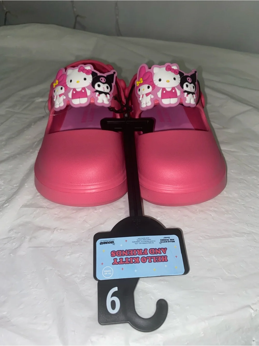 Hello Kitty Hot Pink Kids Slip-On Clogs with Character Strap